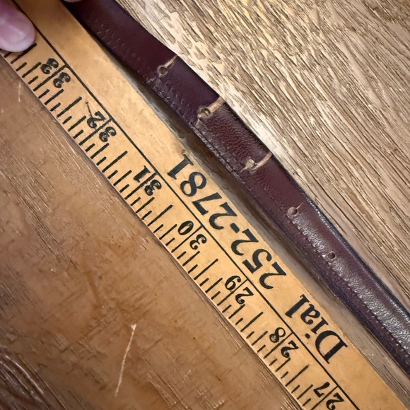 Etienne Aigner Dark Brown Leather Belt equestrian - Picture 8 of 8